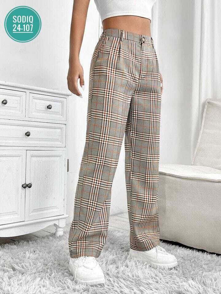 брюки в клетку,брюки в клетку с карманами,клетчатые штаны широкие,штаны в клетку,брюки в клетку прямые