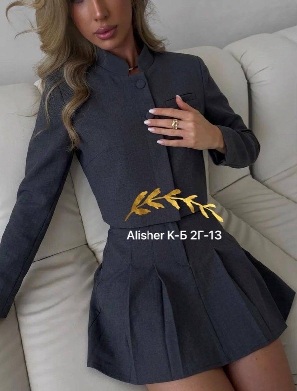 костюм двойка пиджак с юбкой мини brigth_birka,костюм двойка пиджак с юбкой мини brigth_birka цвет серый,костюм с юбкой,костюм женский с юбкой,костюм школьный классический пиджак укороченный с юбкой ж