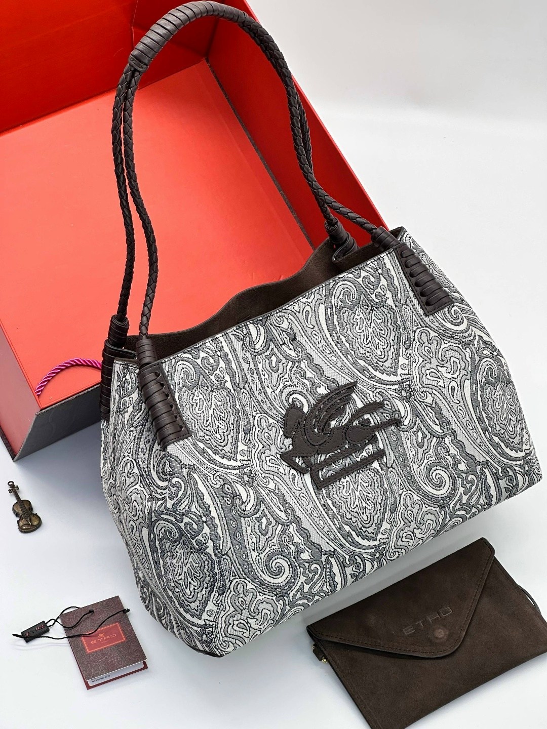 сумка,женская сумка,etro средняя сумка-тоут paisley libra коричневый,сумки для женщин,сумка etro