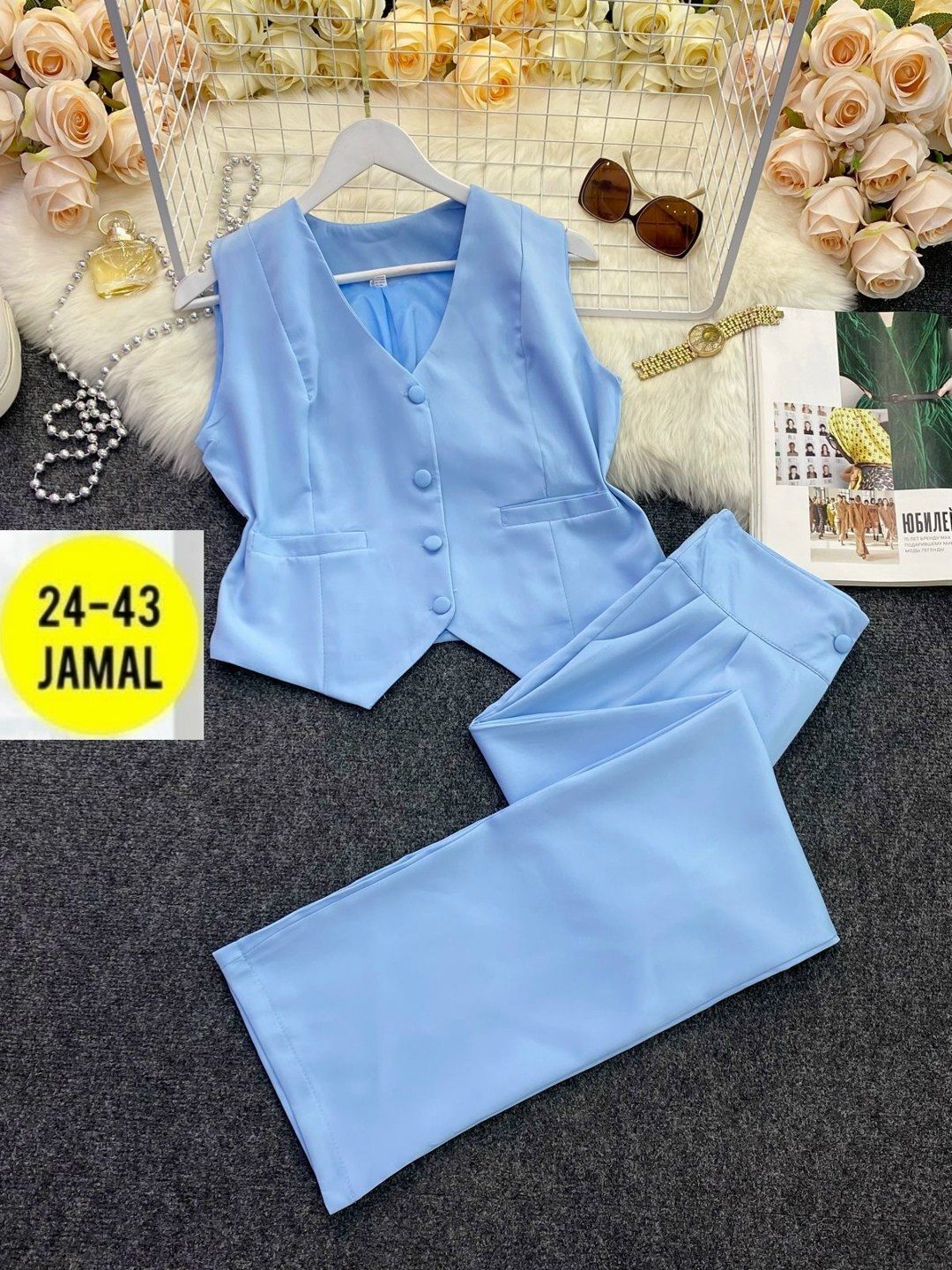 элегантный брючный костюм,женский брючный костюм из двух предметов,брючный костюм,брючный костюм с жилетом,брючный костюм женский