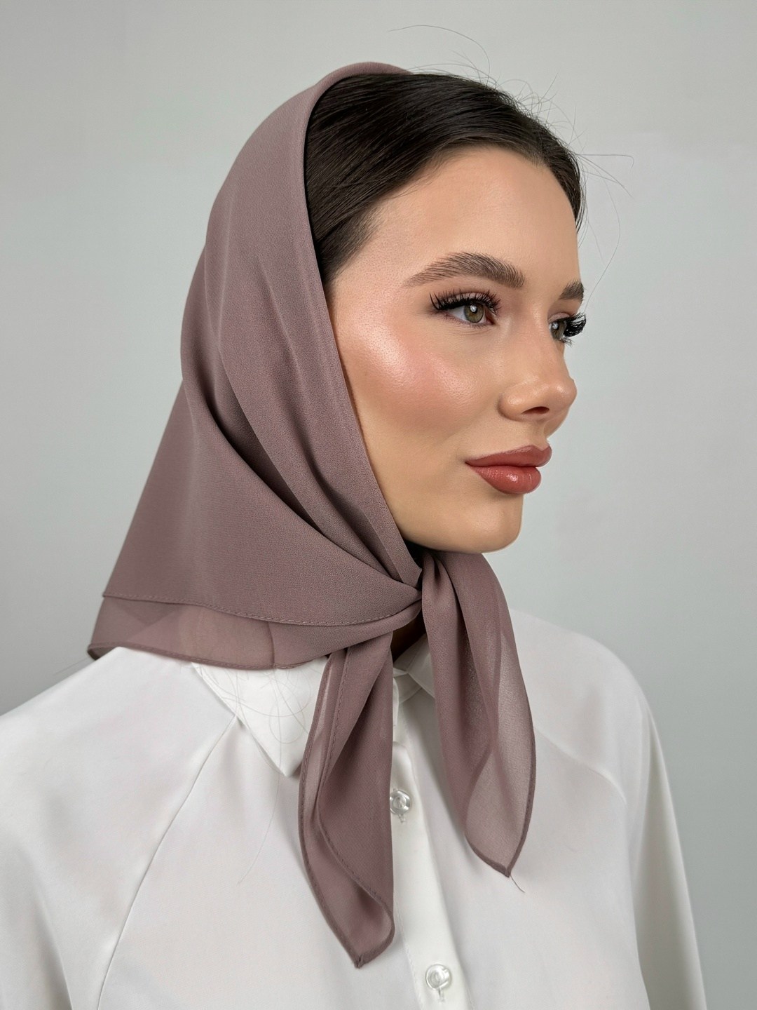 платок шелковый на голову шею,женские платки,платки косынка,однотонный женский платок,платок шифоновый