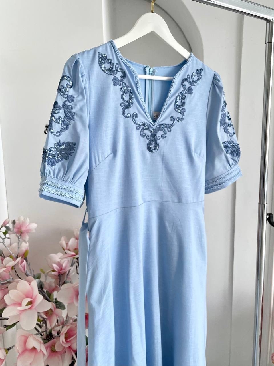 платье голубое,модное платье,платье стильное,повседневные платья,платье женской