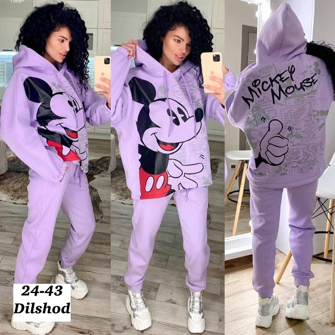 cпортивный костюм теплый,женский спортивный костюм на флисе,спортивный костюм микимаус женский,спортивный костюм женский с микки маусом,костюм на флисе