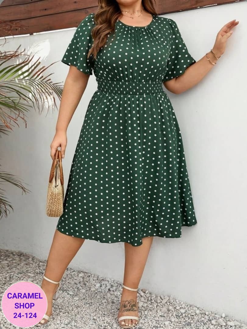 женское платье в горошек,платья в горошек,платья для полных,платья большие размеры,летние платья больших размеров