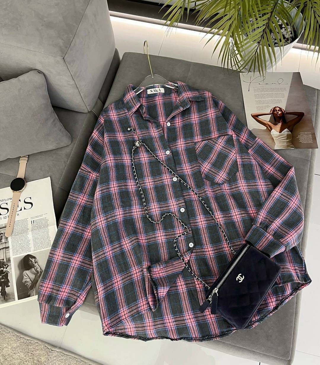 женская рубашка оверсайз в клетку,рубашка в клетку оверсайз dd moda,рубашка женская в клетку оверсайз lipsi,рубашка в клетку женская,рубашка в клетку