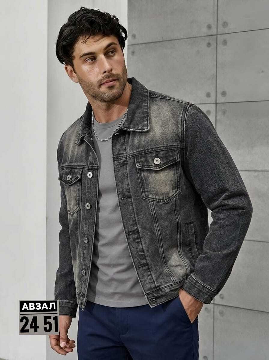 мужская джинсовая куртка,джинсовая куртка,джинсовая куртка мужская теплая,джинсовая куртка повседневная,куртка джинсовая серая