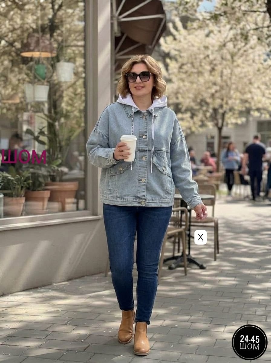 куртка женская джинсовая,джинсовая куртка,джинсовая куртка с капюшоном больших размеров,джинсовая куртка больших размеров,женская джинсовая куртка большого размера