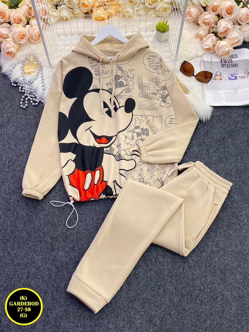 спортивный костюм с микки маусом женский,cпортивный костюм теплый,женский спортивный костюм на флисе,спортивный костюм микимаус женский,костюм на флисе