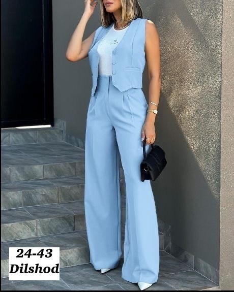 элегантный брючный костюм,костюм жилет,женские костюмы,женский брючный костюм из двух предметов,брючный костюм с жилетом