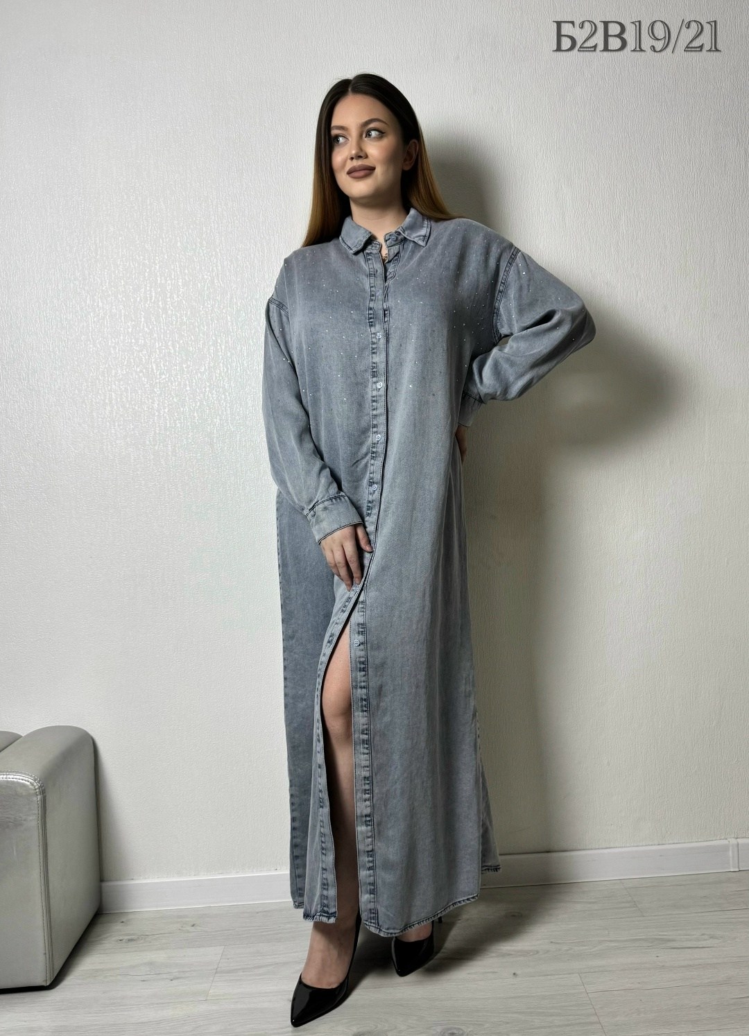 платье рубашка джинсовое длинное офисное макси в пол aisha collection,джинсовая платье,джинсовое платье женское,платья,женские длинные платья