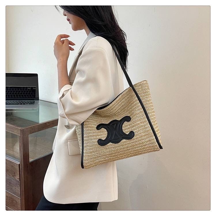 сумка летняя,плетеная сумка,модная сумка,большая вместительная сумка тоут,женская соломенная сумка