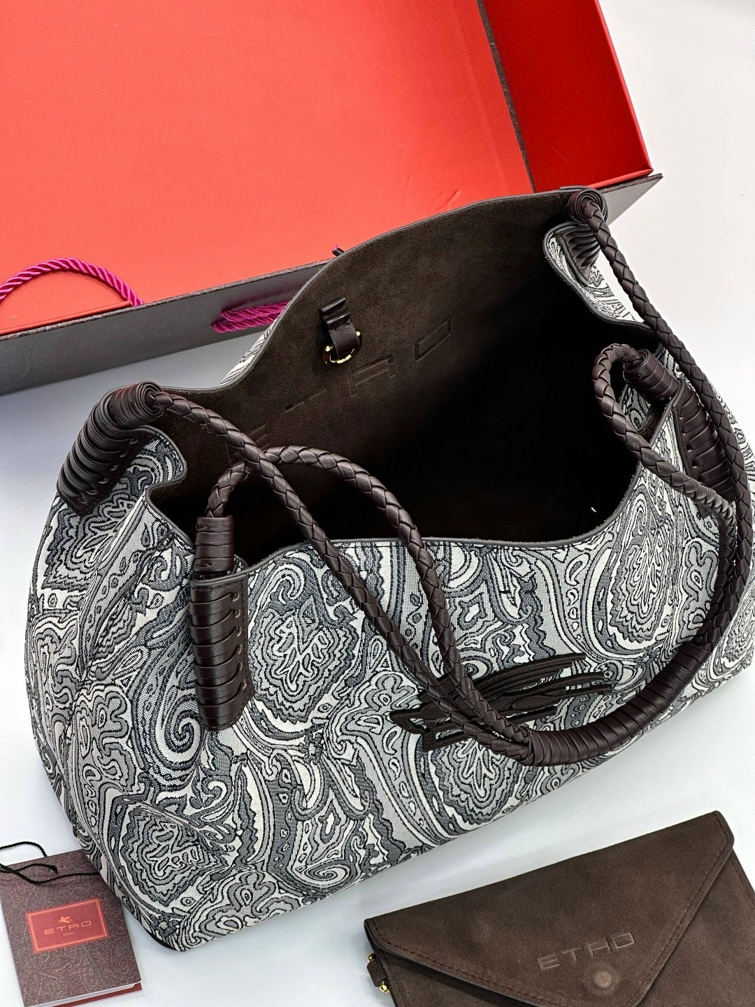 сумка,женская сумка,etro средняя сумка-тоут paisley libra коричневый,сумки для женщин,сумка etro