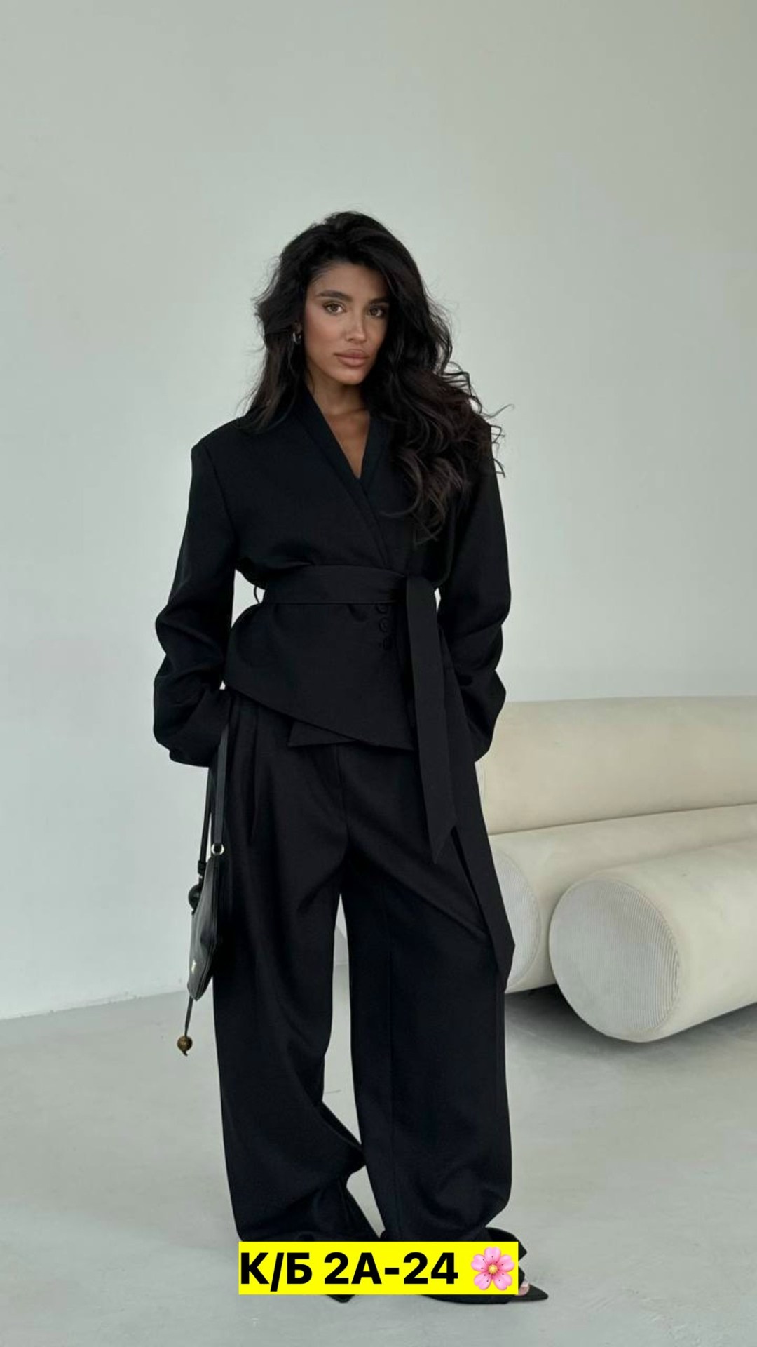 костюм из вискозы и трикотажа с брюками и кардиганом patriciа f15425-36 серо-голубой,брючный костюм,женский брючный костюм,элегантный брючный костюм,женский брючный костюм-двойка