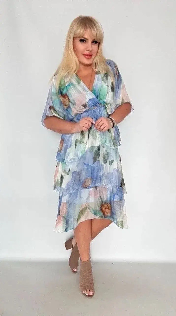 платье шифон,шифоновое платье большие размеры,шифоновое платье для полных,платья,цветное платье для полных