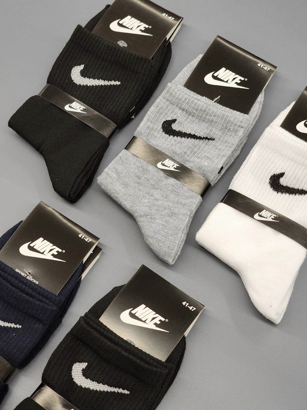 носки средние хлопковые набор 5 пар nike,мужские носки,носки nike мужские,носки спортивные,комплект носки мужские