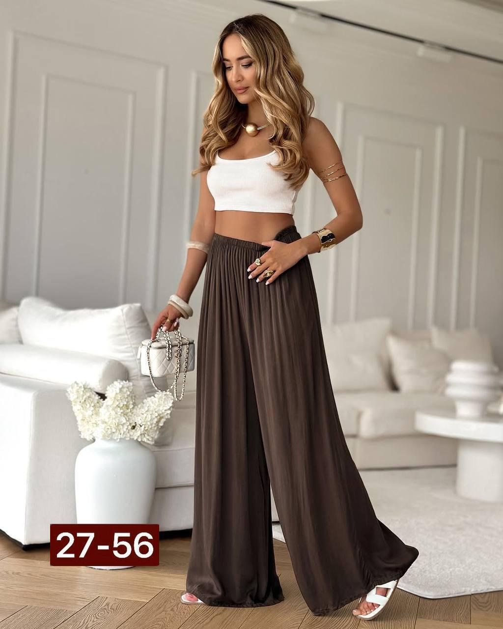 костюм женский,брюки палаццо,,шифоновые брюки,брюки модные