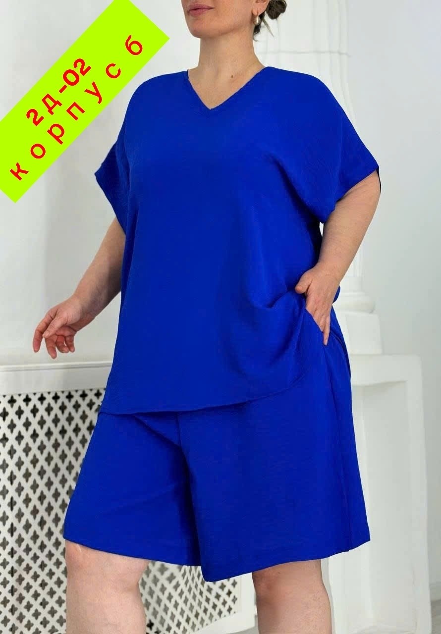 летний костюм с шортами больших размеров,женские летние костюмы,летний костюм свободного кроя,повседневный костюм,костюм оверсайз большого размера