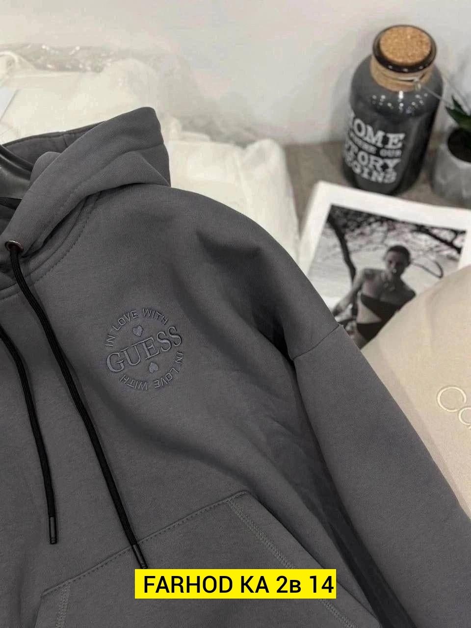 костюм на флисе,костюм guess,спортивный костюм guess трехнитка на флисе,спортивные костюм,спортивный костюм трехнитка