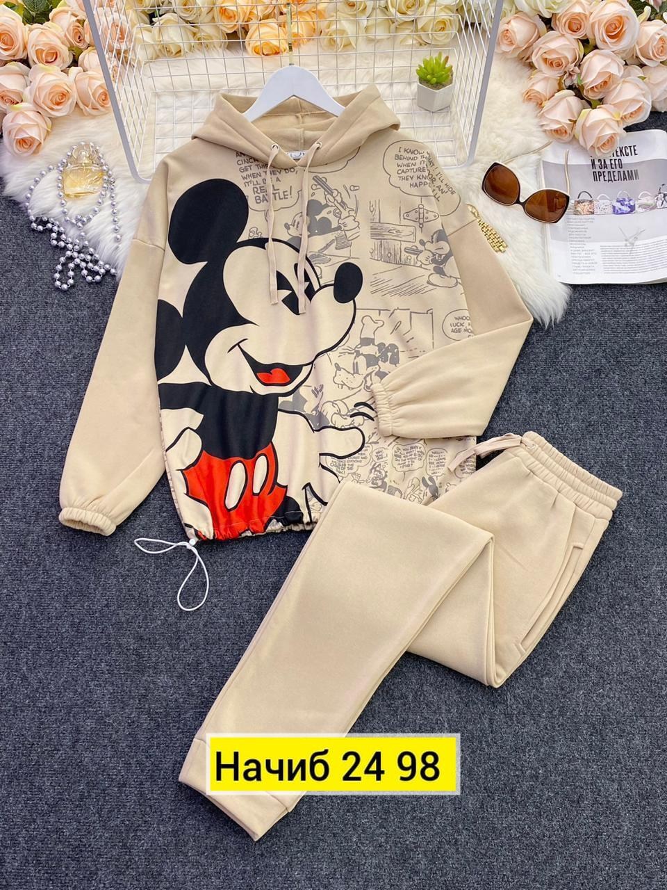 спортивный костюм с микки маусом женский,cпортивный костюм теплый,женский спортивный костюм на флисе,костюм на флисе,спортивный костюм микимаус женский