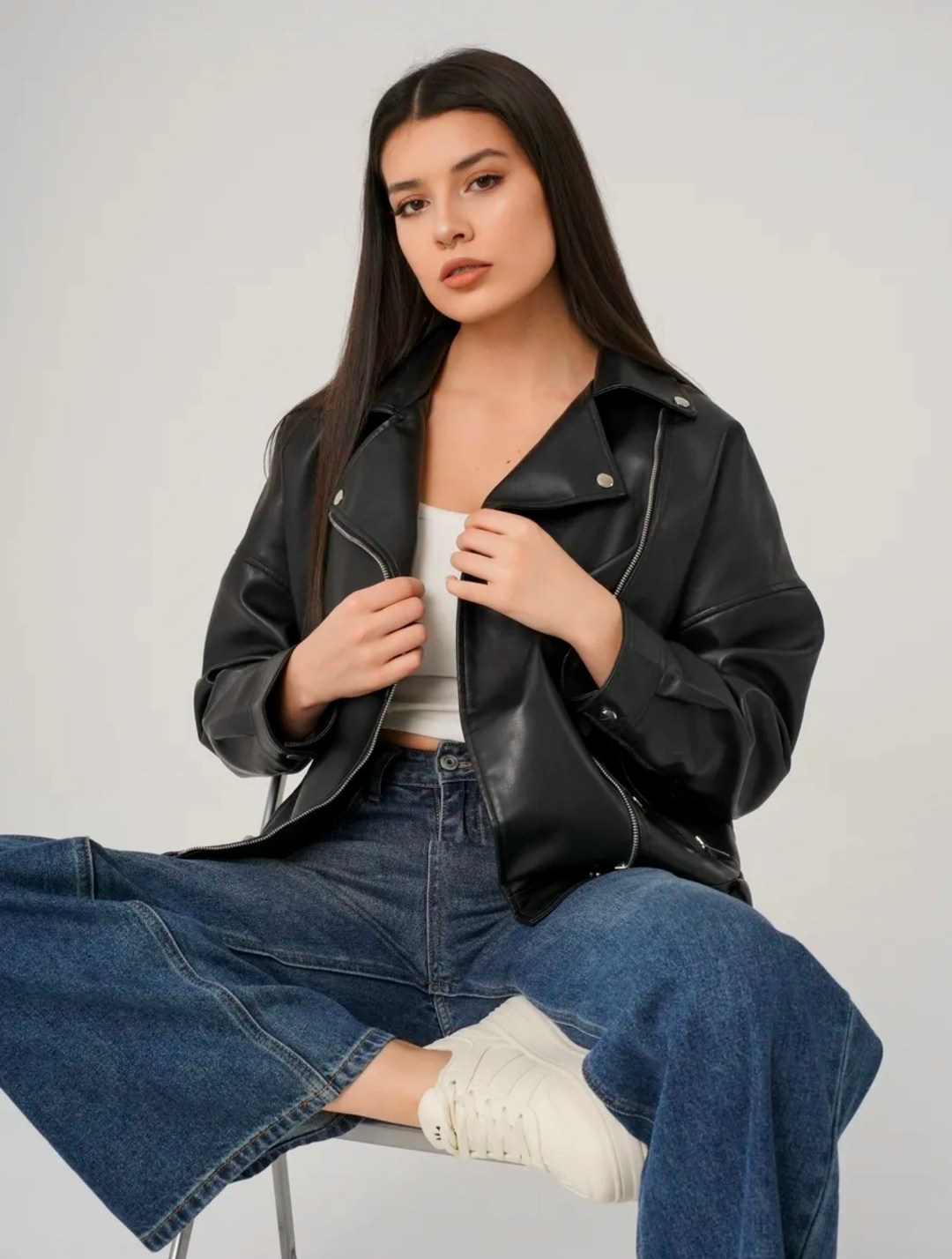 косуха женская куртка кожаная oversize,косуха женская кожаная куртка оверсайз,косуха кожаная куртка весенняя оверсайз zoya blv,куртка-косуха oversize из искусственной кожи,косуха куртка женская кожана