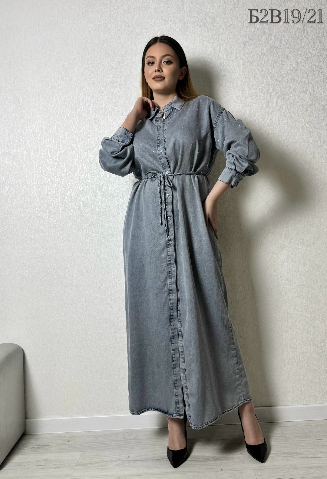 платье рубашка джинсовое длинное офисное макси в пол aisha collection,джинсовая платье,джинсовое платье женское,платья,женские длинные платья