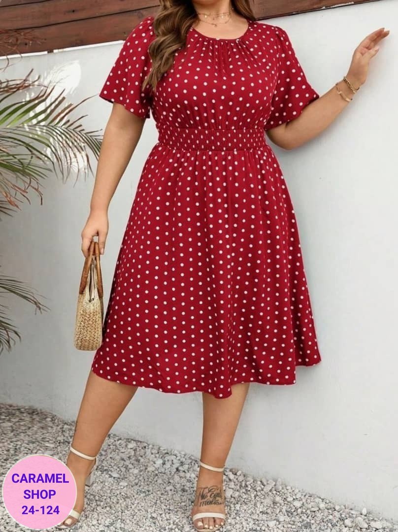 женское платье в горошек,платья в горошек,платья для полных,платья большие размеры,летние платья больших размеров