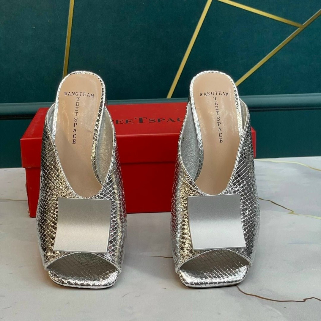 , женская,женские сабо,босоножки серебристые,женские шлепанцы