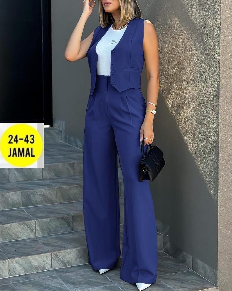 элегантный брючный костюм,женский брючный костюм из двух предметов,брючный костюм,брючный костюм с жилетом,костюм женский брючный