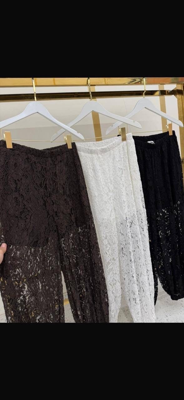 брюки прозрачные с кружевом гипюровые cokkomokko,брюки кружевом,кружевные брюки,брюки из гипюра,брюки кружевные прозрачные гипюровые
