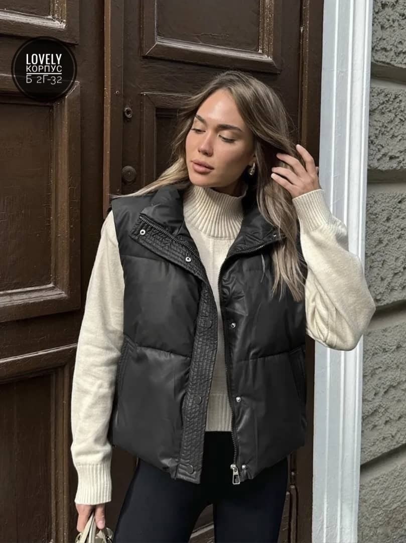 жилетка женская,жилетка экокожа,жилетка женская утепленная,жилетка утепленная безрукавка оверсайз,кожаная жилетка женская утепленная