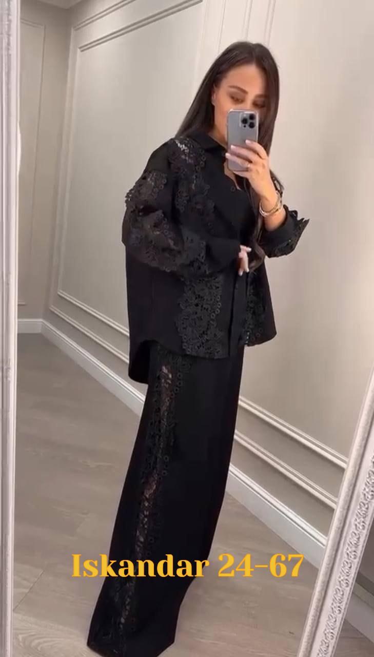 женский брючный костюм двойка,женский брючный костюм двойка арт. 772456,брючный костюм двойка женский арт. 776756,костюм двойка гипюр,брючный костюм