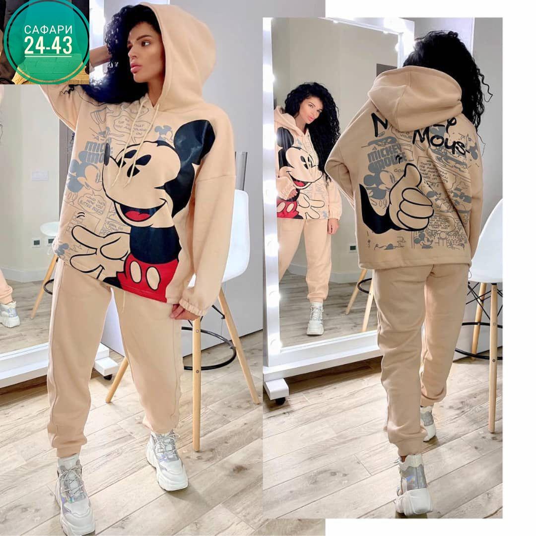 костюм с микки маусом,спортивный костюм с принтом микки маус,костюм теплый,женский спортивный костюм на флисе микки,костюм с микки маусом женский