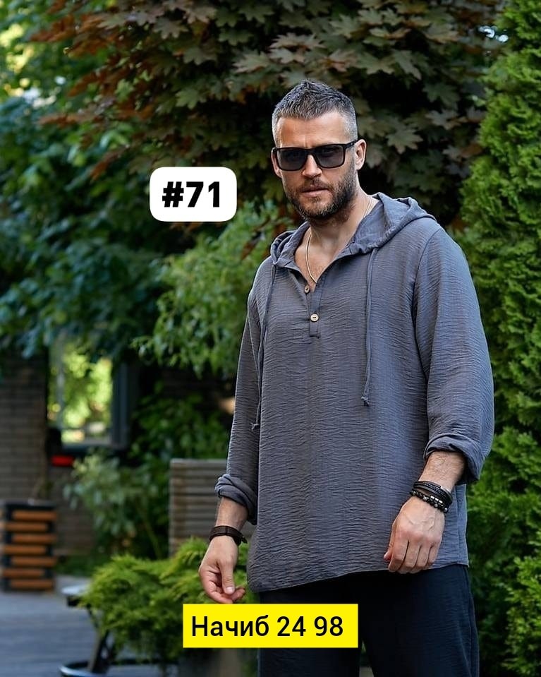 рубашка с капюшоном мужская,мужская льняная рубашка,рубашка с капюшоном,ovs 8058578642414 льняная рубашка мужская,туника мужская