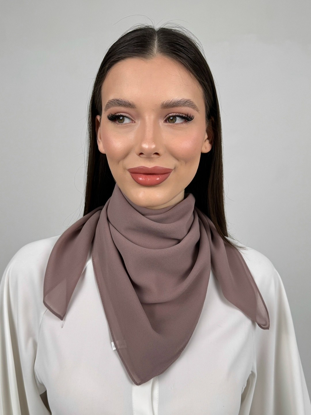 платок шелковый на голову шею,женские платки,платки косынка,однотонный женский платок,платок шифоновый