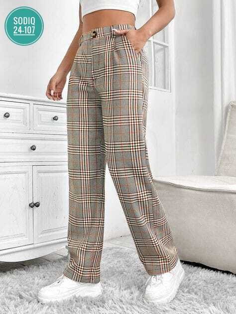 брюки в клетку,брюки в клетку с карманами,клетчатые штаны широкие,штаны в клетку,брюки в клетку прямые