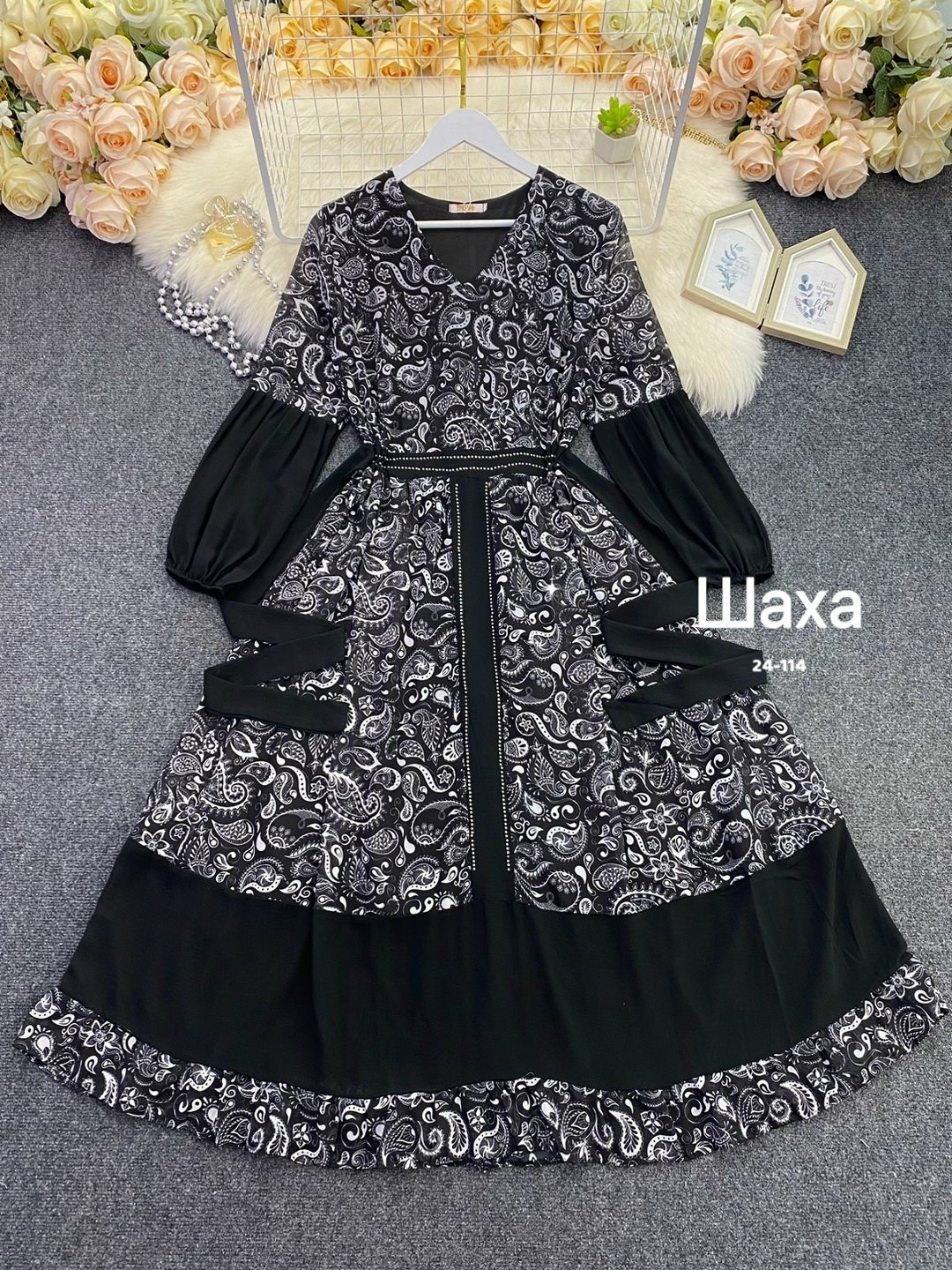 женское платье с принтом,женское длинное платье с принтом,платья женские длинные,богемное платье с принтом,женское платье с длинными рукавами