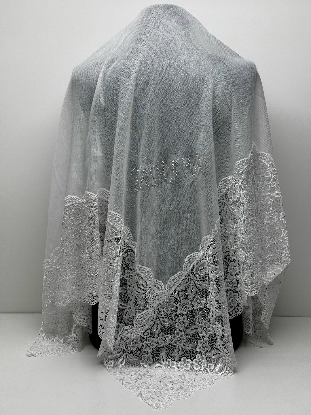 кружевной платок,платок для храма женский,кружевная фата,кружевная шаль,платок в храм