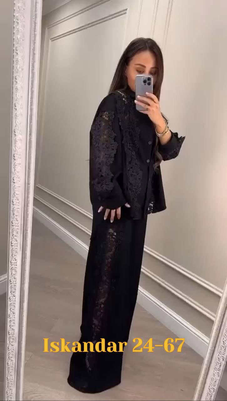 женский брючный костюм двойка,женский брючный костюм двойка арт. 772456,брючный костюм двойка женский арт. 776756,костюм двойка гипюр,брючный костюм