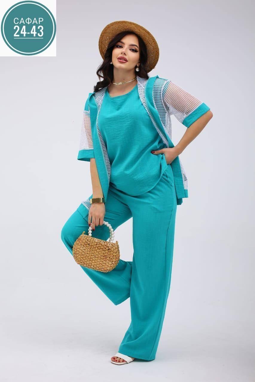 костюм женский,женские брючные костюмы больших размеров,летние костюмы,брючный комплект,брючной костюм