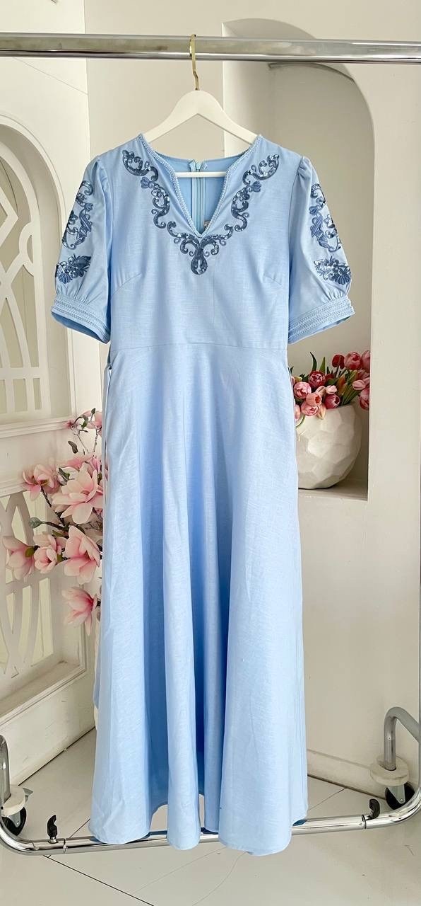 платье голубое,модное платье,платье стильное,повседневные платья,платье женской