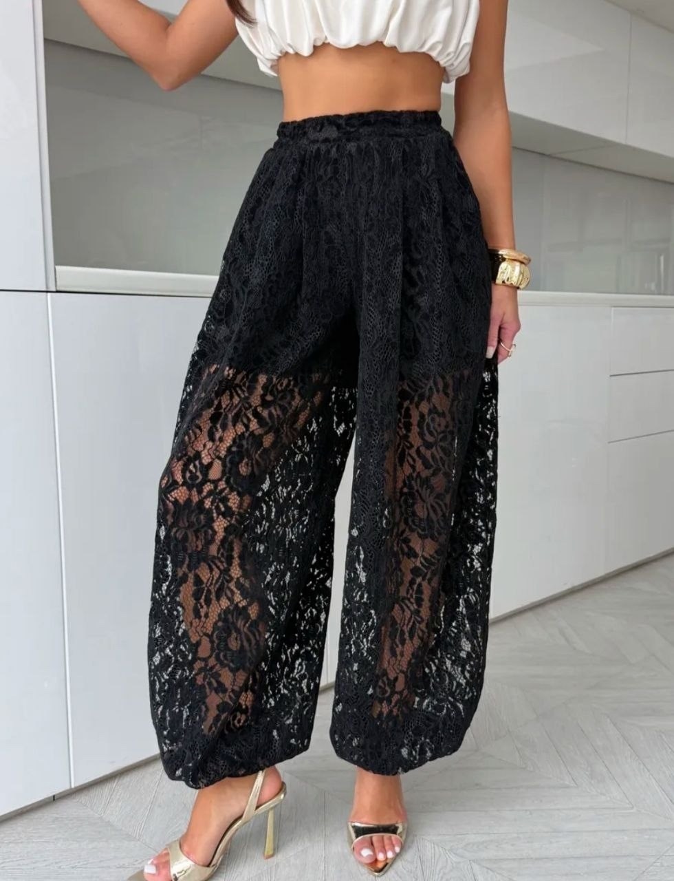 брюки кружевные,брюки из гипюра,брюки с кружевом,кружевные штаны,брюки ажурные
