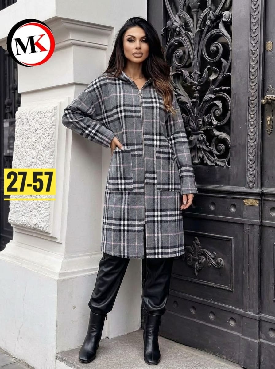 пальто в клетку,стильное пальто,пальто демисезонная,пальто удлиненное,модное пальто