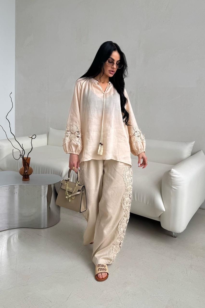 льняной костюм,льняной костюм женский,льняной брючный костюм,модная ,костюм miu miu