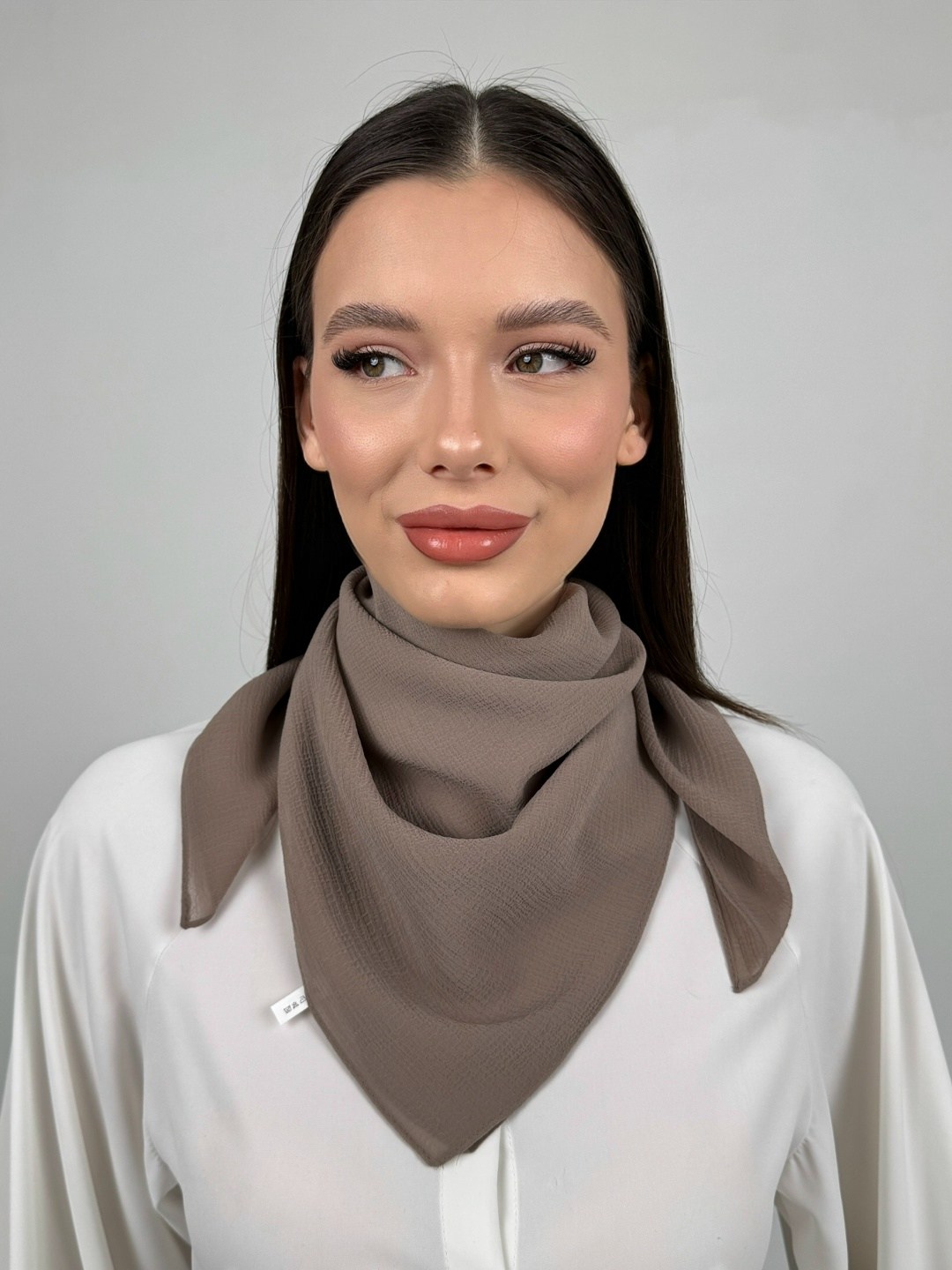 косынка,платки женские,платки косынка,косынка женская curanni 130а белая 150х55 см,платок белый