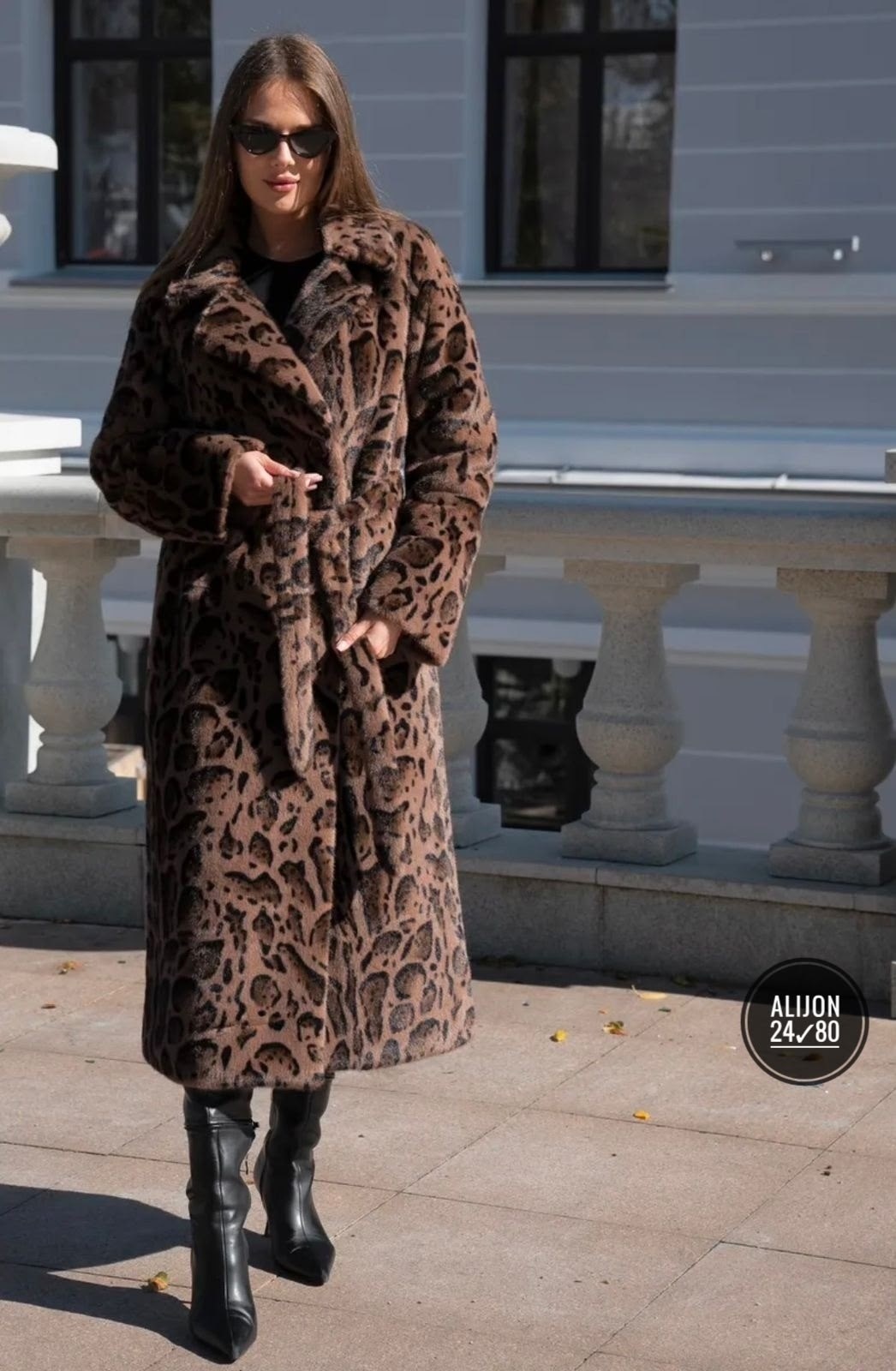 шуба макси из искусственного меха под норку леопардовая,шуба леопардовая,шуба искусственная леопардовая almita 251436554,женская шуба макси из искусственного меха под норку,шуба