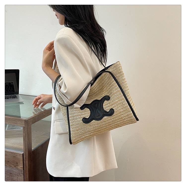 сумка летняя,плетеная сумка,модная сумка,большая вместительная сумка тоут,женская соломенная сумка