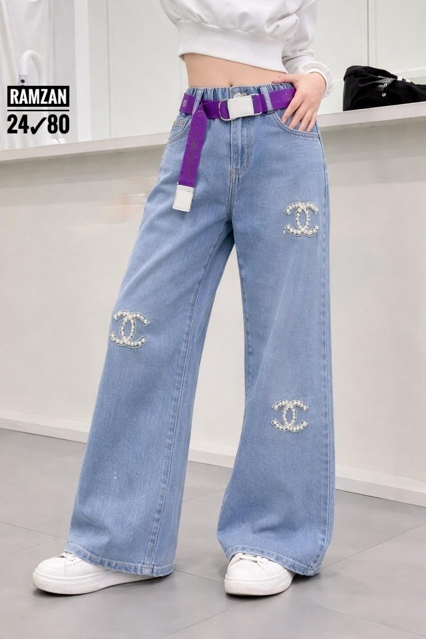 джинсы chanel,джинсы шанель,джинсы женский chanel бело-синий,женские джинсы,джинсы шанель с лого
