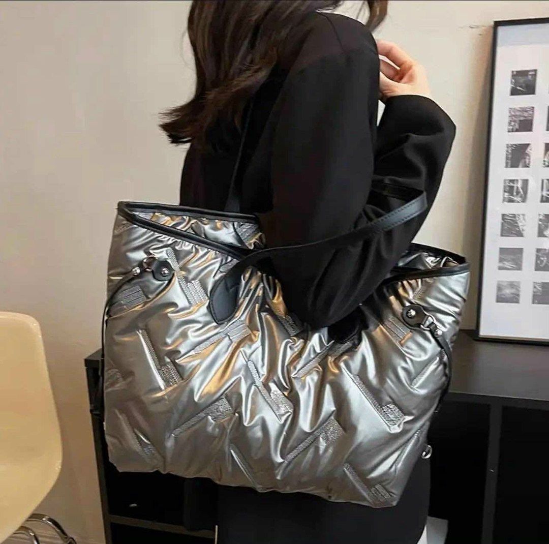 сумка шоппер стеганая болоньевая,модная женская сумка,сумка шоппер стеганая дутая болоньевая,сумка,сумка шоппер женская дутая стеганая большая