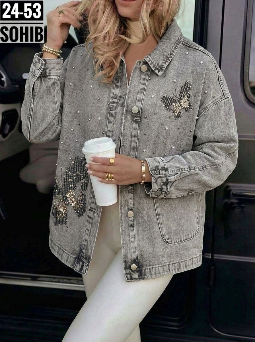 джинсовая куртка,женская джинсовая куртка,джинсовая курточка,модная джинсовая куртка,женская джинсовая куртка с большими карманами