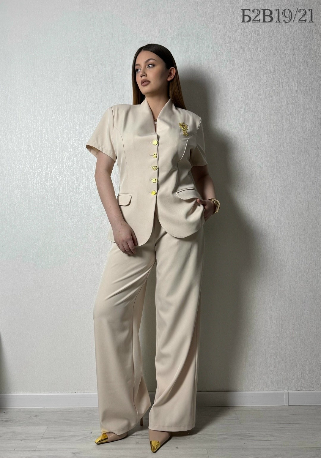 костюм брючный beautiful free 6312 бежевый,брючный костюм beautiful&free 6312 бежевый двойка,женский брючный костюм,брючный костюм liona style 857 бежевый,костюм брючный лиона-стиль 857 бежевый